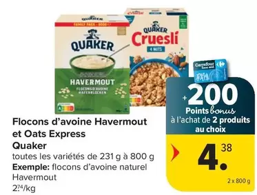Park - Flocons d'avoine Havermout et Oats Express