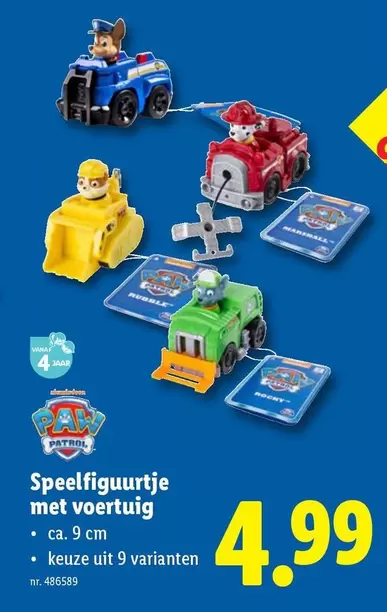 Paw Patrol - Speelfiguurtje met voertuig
