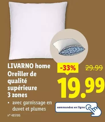 De - Oreiller de qualité supérieure 3 zones