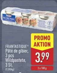 De - Pâté de gibier, 3 pcs Wildpastete, 3 St.