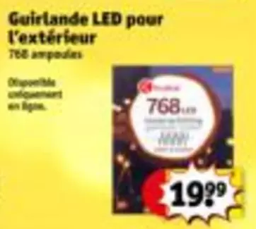 Guirlande LED pour l'extérieur