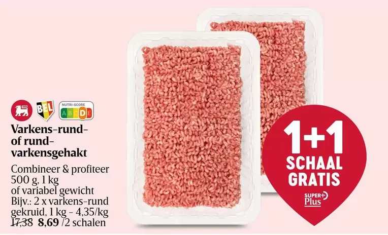 Varkens-rund- of rund-varkensgehakt