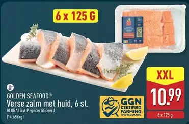Verse zalm met huid, 6 st.