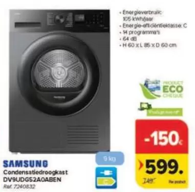 Condensatiedroogkast DV9UDG52A0ABEN