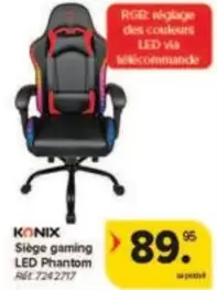 Siège gaming LED Phantom