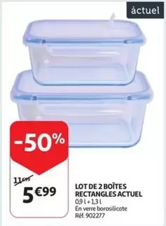 De - LOT DE 2 BOITES RECTANGLES