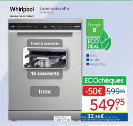 Whirlpool - Lave-vaisselle W7FH551X