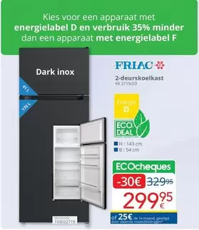 De - 2-deurskoelkast KX2719/20