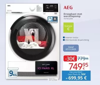 París - Droogkast met warmtepomp