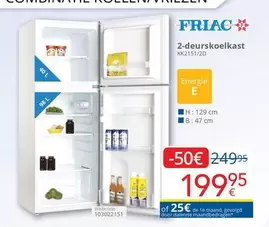 De - 2-deurskoelkast KK2151/2D