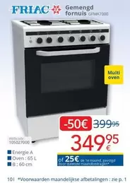 De - Gemengd fornuis GFMA7000