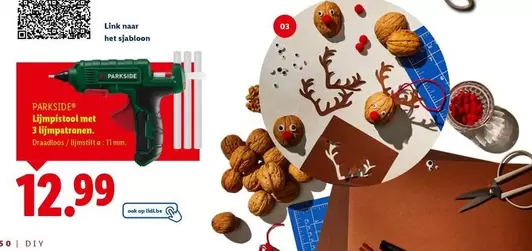 Be - Lijmpistool met 3 lijmpatronen.