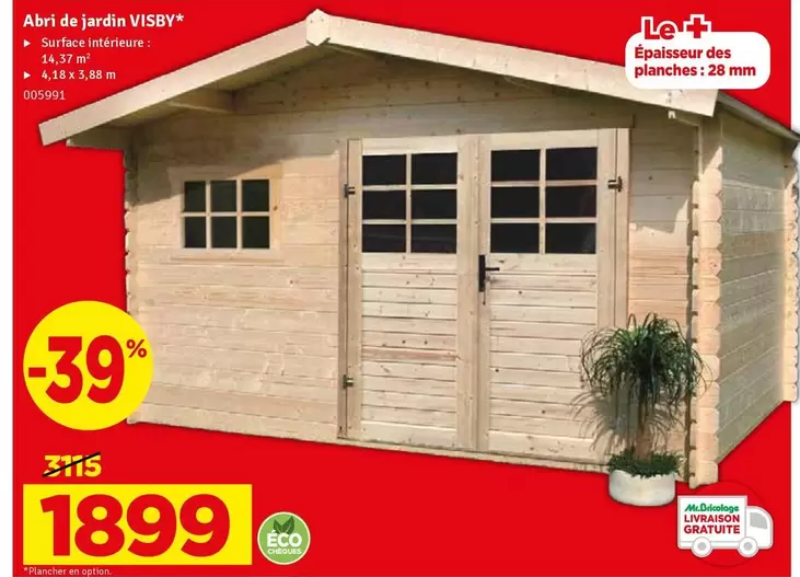 De - Abri de jardin VISBY