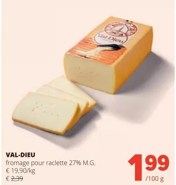 fromage pour raclette 27% M.G.