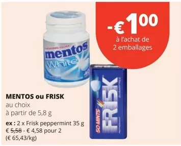White - MENTOS ou FRISK