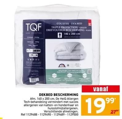 De - DEKBED BESCHERMING