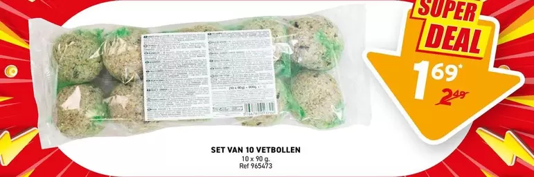 Set van 10 vetbollen