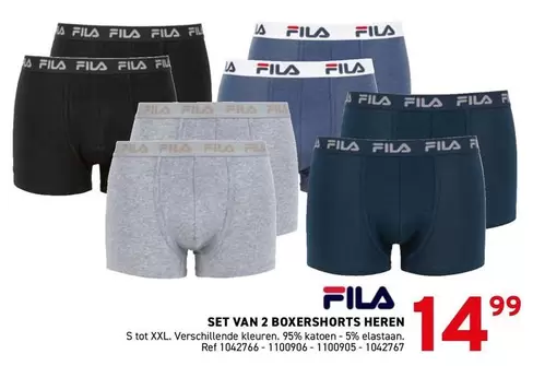 Fila - SET VAN 2 BOXERSHORTS HEREN