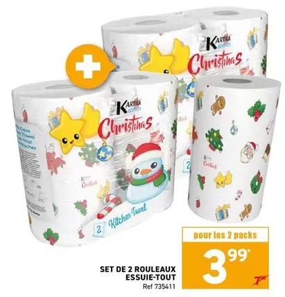 De - SET DE 2 ROULEAUX ESSUIE-TOUT