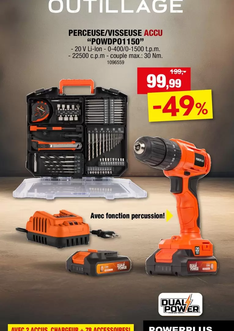 PERCEUSE/VISSEUSE ACCU "POWDP01150"