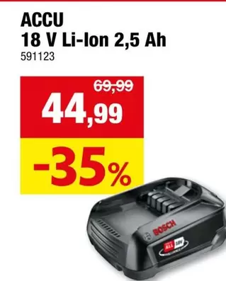 Bosch - ACCU 18 V Li-Ion 2,5 Ah
