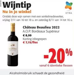 Nu - Château Beaulieu 2022 A.O.P. Bordeaux Supérieur