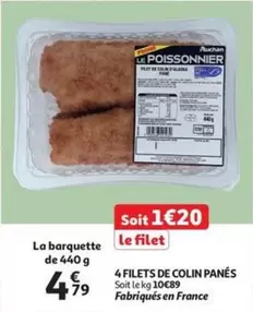 De - 4 FILETS DE COLIN PANÉS