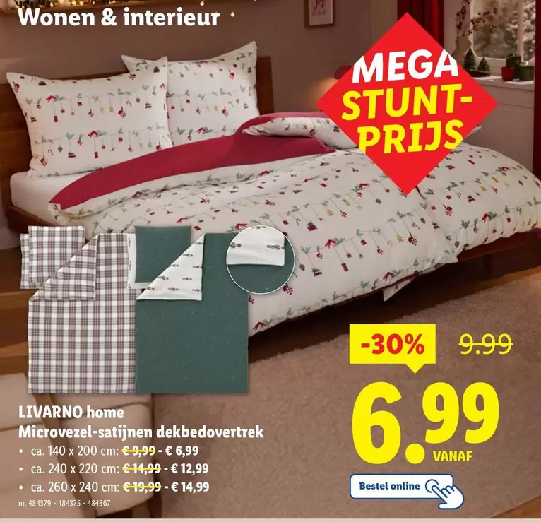 Mega - Microvezel-satijnen dekbedovertrek