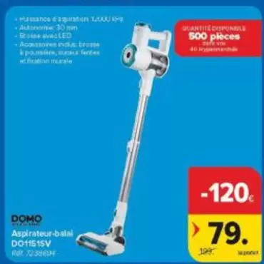 Aspirateur-balai DO11515V