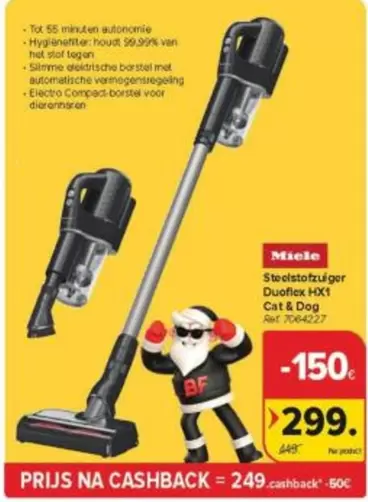 Miele - Steelstofzuiger Duoflex HX1 Cat & Dog