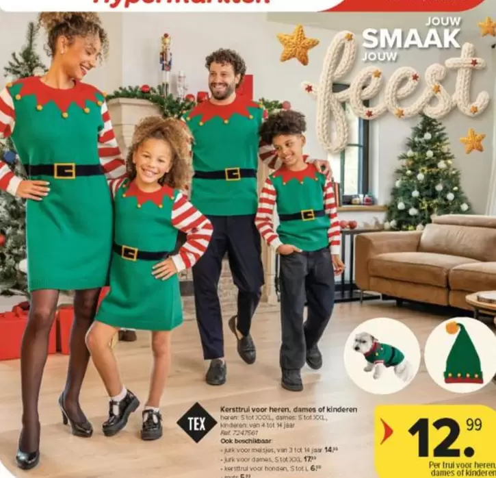 Kersttrui voor heren, dames of kinderen