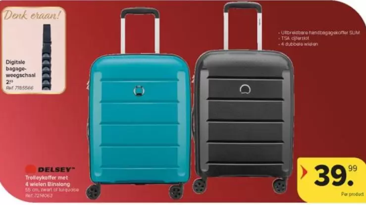 Trolleykoffer met 2 wielen Einteilung