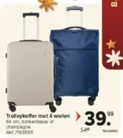 Trolleykoffer met 4 wielen