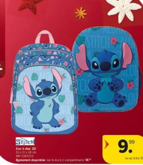 Stitch - Sac à dos 3D