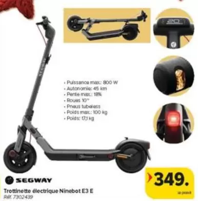 Trottinette électrique Ninebot E3 E