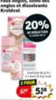 Faux ongles, soins des ongles et dissolvants