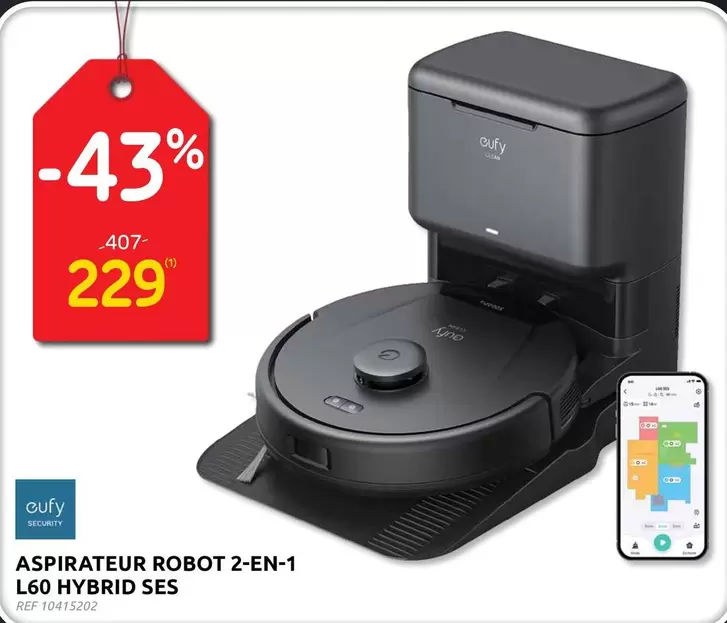 ASPIRATEUR ROBOT 2-EN-1 L60 HYBRID SES