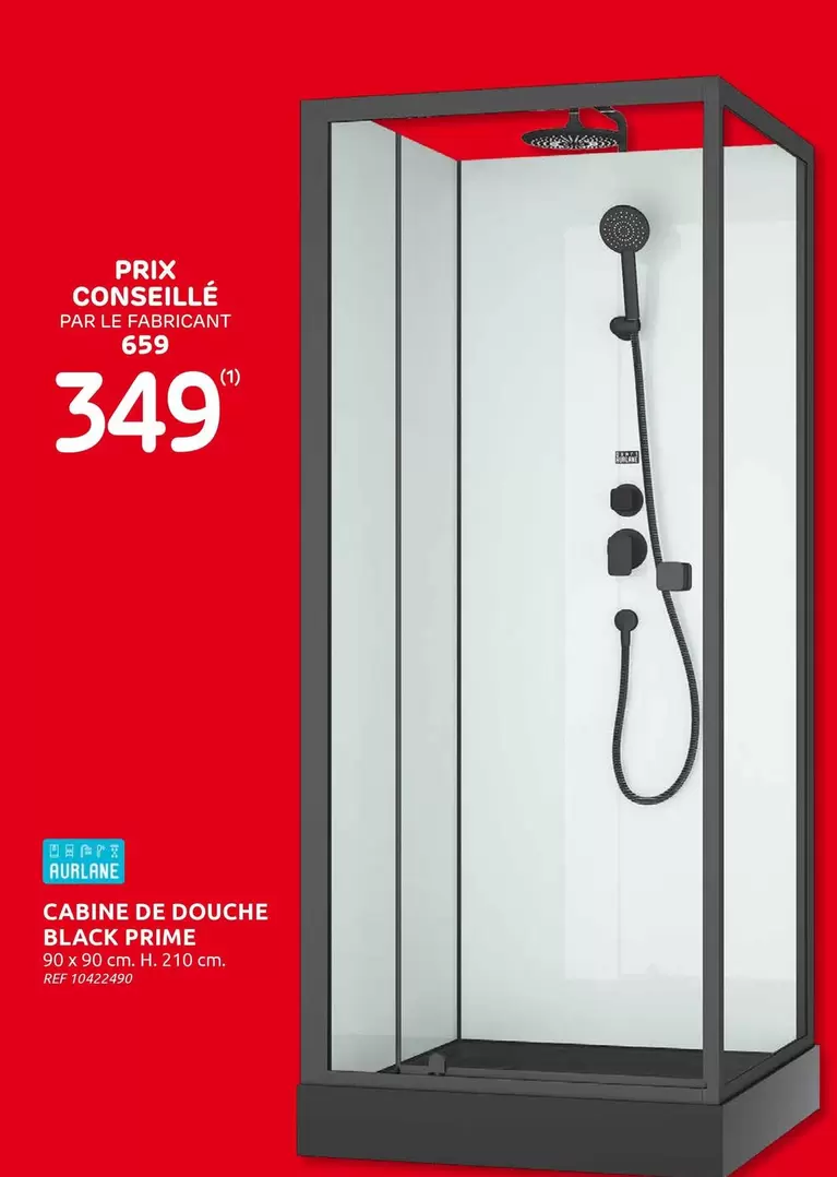 De - CABINE DE DOUCHE BLACK PRIME