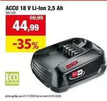 Bosch - ACCU 18 V Li-Ion 2,5 Ah