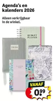 De - Agenda's en kalenders 2026
