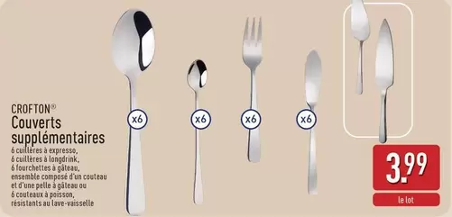 Couverts supplémentaires