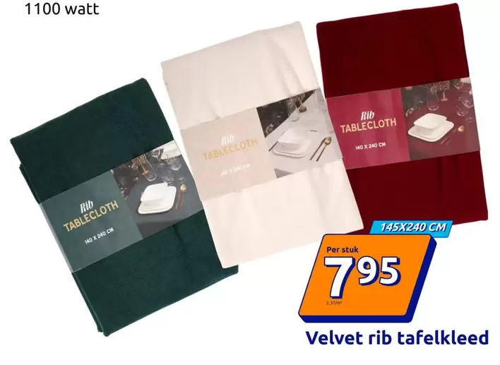 Velvet rib tafelkleed