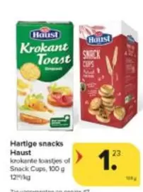 Snack - krokante toastjes of  Cups