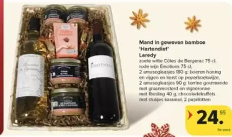 De - Mand in geweven bamboe