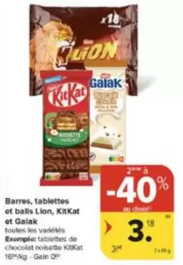 Lion - Barres, tablettes et balls