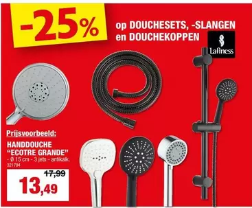 DOUCHESETS, -SLANGEN en DOUCHEKOPPEN