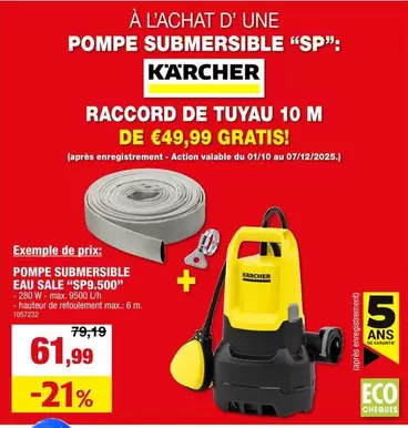Karcher - POMPE SUBMERSIBLE EAU SALE "SP9.500"