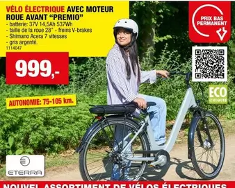 De - VÉLO ÉLECTRIQUE AVEC MOTEUR ROUE AVANT "PREMIO"