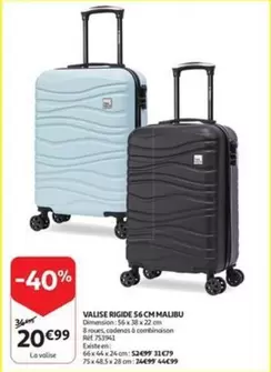 VALISE RIGIDE 56CM MALIBU