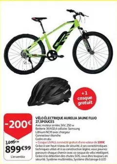 De - VELO ÉLECTRIQUE AURELIA JAUNE FLUO